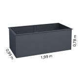 Hochbeet UrbanGrow XL 199x99x78 cm