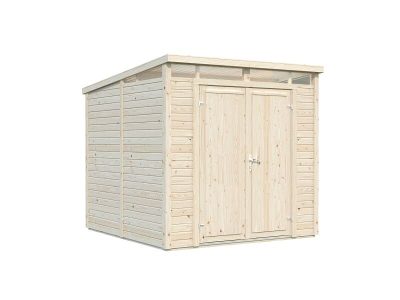 Palmako Gerätehaus ELIAS 4,9 m², 16 mm, 221x228 cm, inkl. Fußboden, transparent imprägniert
