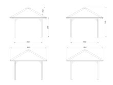 Palmako Pavillon Carport BIANCA 8,3 m² - 300x300 cm, transparent imprägniert