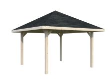 Palmako Pavillon Carport BIANCA 8,3 m² - 300x300 cm, natur + farbig