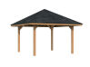 Palmako Pavillon Carport BIANCA 8,3 m² - 300x300 cm, natur + farbig