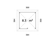 Palmako Pavillon BIANCA 8,3 m²  SET 103 - 300x300...