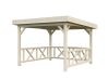 Palmako Pavillon LENNA 8,3 m²  SET 301 - 300x300 cm, natur + farbig