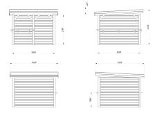 Palmako Pavillon LENNA 8,3 m²  SET 303 - 300x300 cm, hellbraun imprägniert