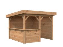 Palmako Pavillon LENNA 8,3 m²  SET 303 - 300x300 cm, natur + farbig