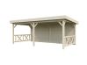 Palmako Pavillon LENNA 16,6 m²  SET 308 - 588x300 cm, natur + farbig