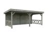 Palmako Pavillon LENNA 16,6 m²  SET 308 - 588x300 cm, natur + farbig