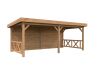Palmako Pavillon LENNA 16,6 m²  SET 308 - 588x300 cm, natur + farbig