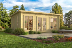 Gartenhaus JUNIS, 570x380 cm ISO (A), 44mm Bohlen,XL...