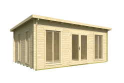 Gartenhaus JUNIS, 570x380 cm ISO (A), 44mm Bohlen,XL...