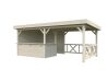 Palmako Pavillon LENNA 16,6 m²  SET 310 - 588x300 cm, natur + farbig