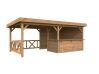 Palmako Pavillon LENNA 16,6 m²  SET 310 - 588x300 cm, natur + farbig