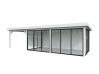 Palmako Pavillon LENNA 24,9 m² SET 418 / SET 718, 876x300 cm, Schiebetür, natur + farbig