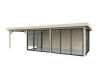 Palmako Pavillon LENNA 24,9 m² SET 418 / SET 718, 876x300 cm, Schiebetür, natur + farbig