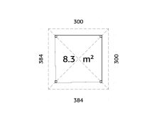 Palmako Pavillon BIANCA 8,3 m²  SET 201 / SET 501...
