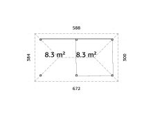 Palmako Pavillon BIANCA 16,6 m²  SET 206 / SET 506...
