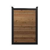 Sauna HIKI S 149x202 cm, Vollglasfront, inkl. Dacheindeckung schwarz, Bausatz, Thermo-Holz
