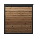Sauna HIKI L 229x229 cm, Vollglasfront, inkl. Dacheindeckung schwarz, Bausatz, Thermo-Holz