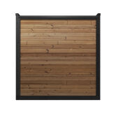 Sauna HIKI L 229x229 cm, Vollglasfront, inkl. Dacheindeckung schwarz, Bausatz, Thermo-Holz