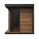 Sauna HIKI L 229x229 cm, Vollglasfront, inkl. Dacheindeckung schwarz, Bausatz, Thermo-Holz