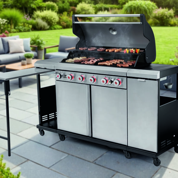 Landmann Gasgrill 6.1 MAXX edelstahl inkl. Grillplatte