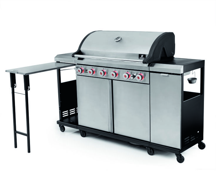 Landmann Gasgrill 6.1 MAXX edelstahl inkl. Grillplatte