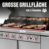 Landmann Gasgrill 6.1 MAXX edelstahl inkl. Grillplatte