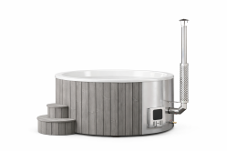 Hot Tube DeLux GRAU gestrichen / GFK - Einsatz weiß...
