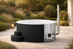 Hot Tub DeLux SCHWARZ gestrichen / GFK - Einsatz...
