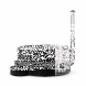Hot Tub DeLux SCHWARZ gestrichen / GFK - Einsatz grau / V2A Ofen inkl. LED, Whirlpool und mit Premium Leder Deckel, ø 200 cm, mit integriertem Aussenofen, Thermoholz beplankt und gestrichen in schwarz