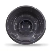 Hot Tub DeLux Thermoholz natur / GFK - Einsatz grau / V2A Ofen inkl. LED, Whirlpool und mit Premium Leder Deckel, ø 200 cm, mit integriertem Aussenofen, Thermoholz beplankt
