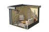 Lasita Maja Gartenhaus BUSTANI 1 - 275x275 cm, 28 mm, Schiebtür, lackiert Carbongrau
