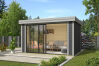 Lasita Maja Gartenhaus BUSTANI 2 - 380x280 cm, 28 mm, Schiebetür, naturbelassen