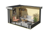 Lasita Maja Gartenhaus BUSTANI 2 - 380x280 cm, 28 mm, Schiebetür, naturbelassen