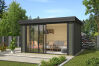 Lasita Maja Gartenhaus BUSTANI 2 - 380x280 cm, 28 mm, Schiebetür, naturbelassen