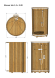 Außendusche/Fassdusche/Duschfass 228 x 130 cm, inkl. Duschbrause, Bausatz, Thermo-Holz