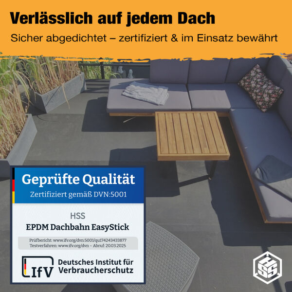 HSS® EPDM Dachfolie EasyStick 45 m² kaltselbstklebend