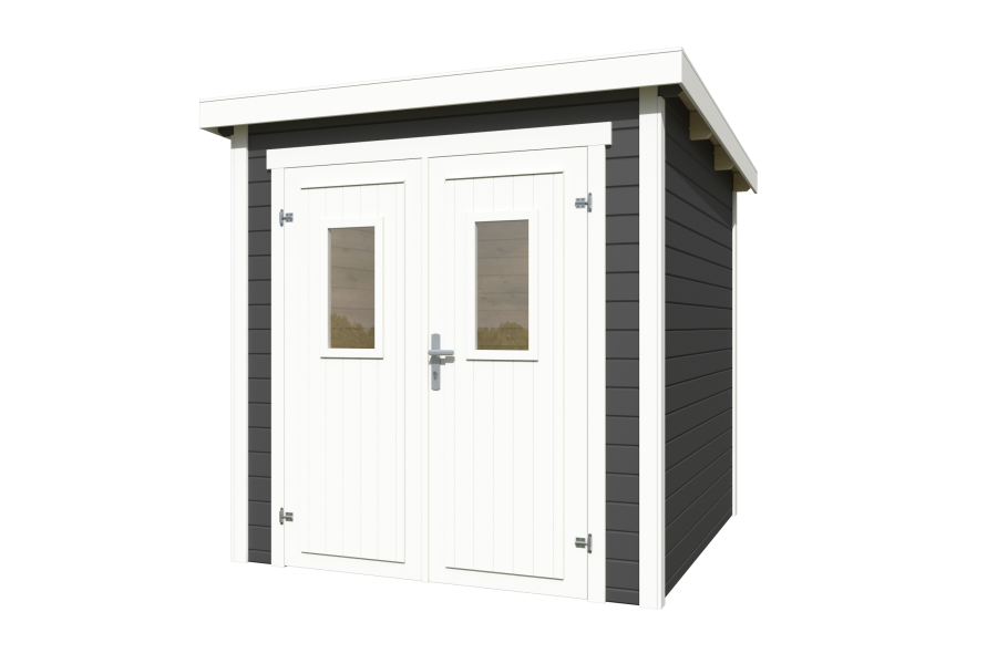 Lasita Maja Gartenhaus ZURI 1 - 200x200 cm, 19 mm, natur + farbig