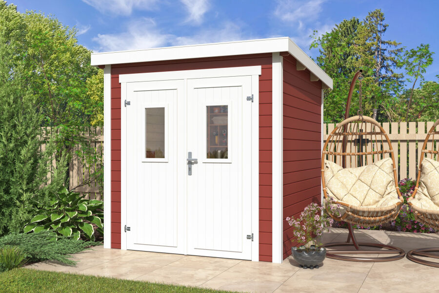 Lasita Maja Gartenhaus ZURI 1 - 200x200 cm, 19 mm, natur + farbig