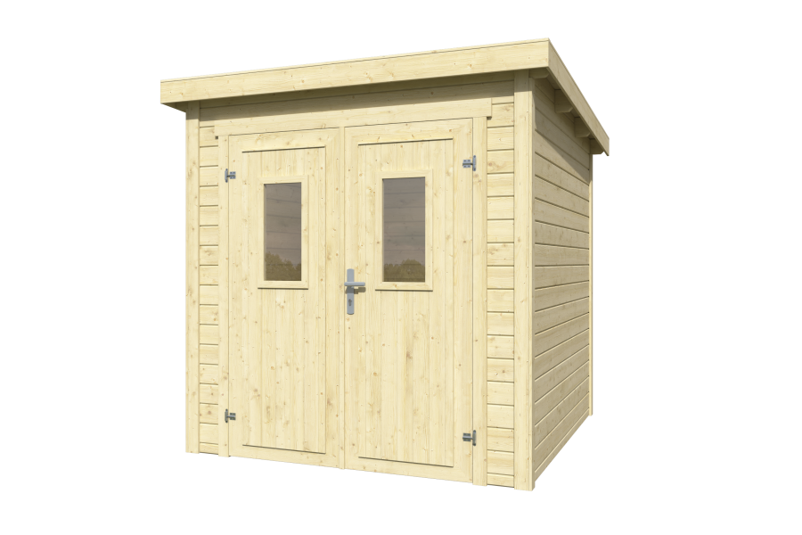 Lasita Maja Gartenhaus ZURI 1 - 200x200 cm, 19 mm, natur + farbig