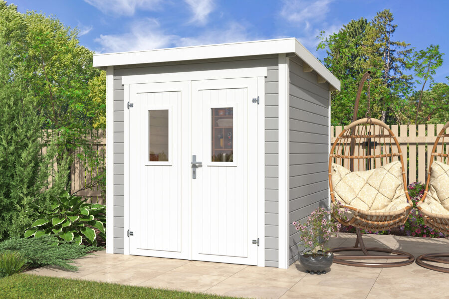 Lasita Maja Gartenhaus ZURI 1 - 200x200 cm, 19 mm, natur + farbig