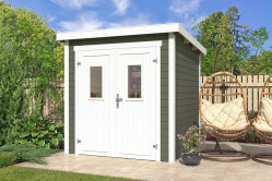Lasita Maja Gartenhaus ZURI 1 - 200x200 cm, 19 mm, natur + farbig