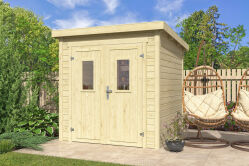Lasita Maja Gartenhaus ZURI 1 - 200x200 cm, 19 mm, natur + farbig