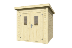 Lasita Maja Gartenhaus ZURI 1 - 200x200 cm, 19 mm, natur + farbig