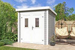 Lasita Maja Gartenhaus ZURI 1 - 200x200 cm, 19 mm, natur + farbig