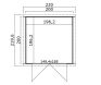 Lasita Maja Gartenhaus ZURI 1 - 200x200 cm, 19 mm, natur + farbig