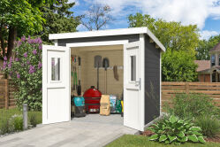 Lasita Maja Gartenhaus ZURI 3 - 230x175 cm, 19 mm, lackiert Schwedenrot
