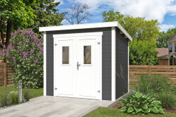Lasita Maja Gartenhaus ZURI 3 - 230x175 cm, 19 mm, lackiert Grüngrau