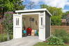 Lasita Maja Gartenhaus ZURI 3 - 230x175 cm, 19 mm, lackiert Grüngrau