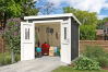 Lasita Maja Gartenhaus ZURI 3 - 230x175 cm, 19 mm, lackiert Grüngrau